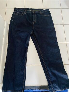 Men's Dark Blue Straight-Leg Jeans